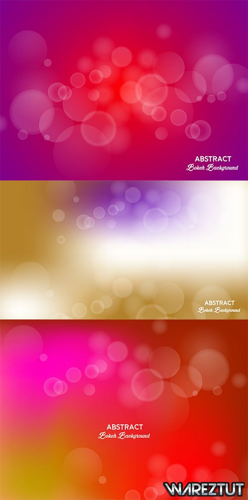 Multicolored backgrounds with bokeh in vector