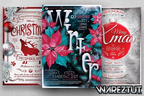 Creative Market - Winter Events Flyer Bundle V4