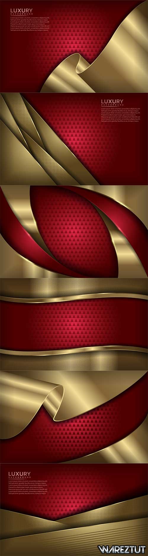 Red and gold backgrounds in vector