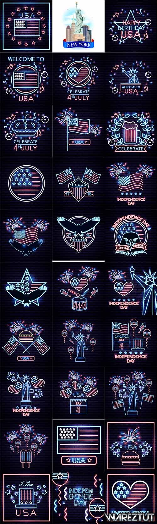American Independence Day - Vector Graphics