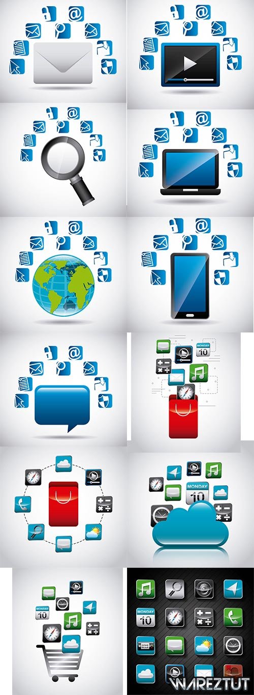 Icons for gadgets - vector clipart