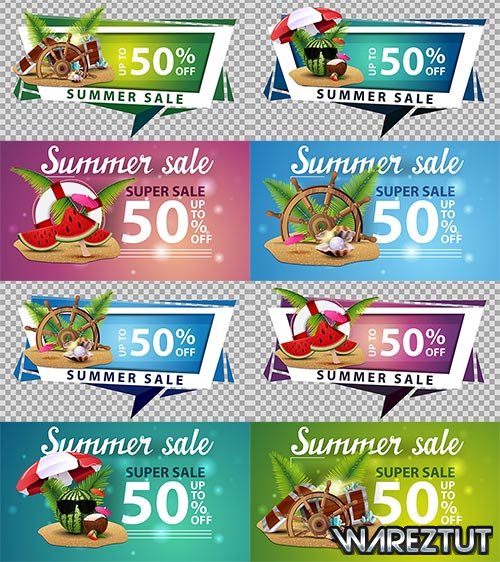 Blessed Summer Time 8 - Vector Summer Banners