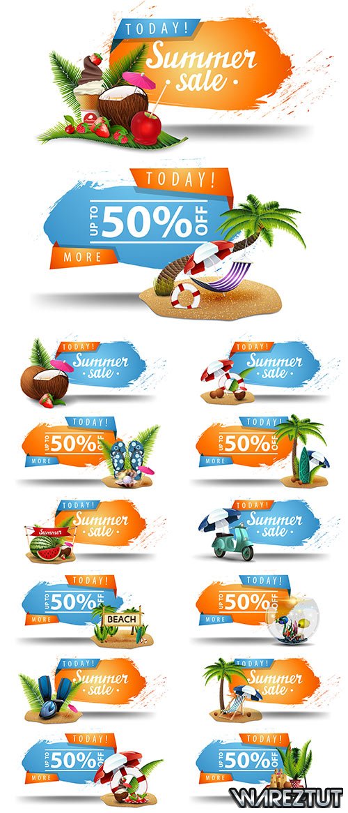 Blessed Summer Time 9 - Vector Summer Banners