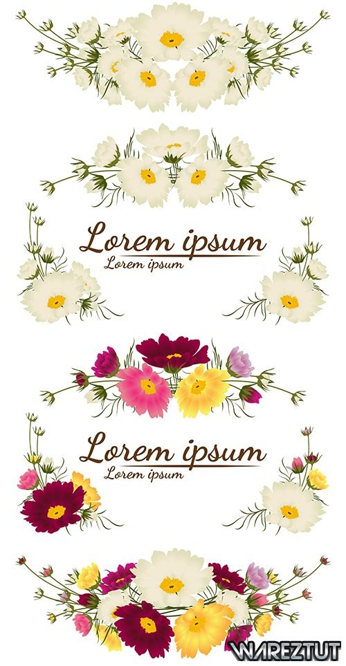 Beautiful floral frames - vector clipart