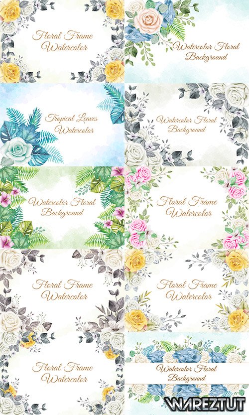 Floral backgrounds for congratulations - vector clipart
