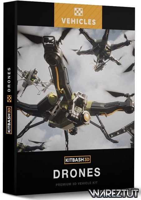 KitBash3D - Veh: Drones (FBX, OBJ, C4D)