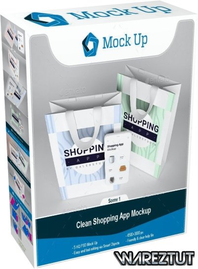 GraphicRiver - Clean Shopping App Mockup