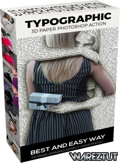 GraphicRiver - Typographic 3D paper Photoshop Action
