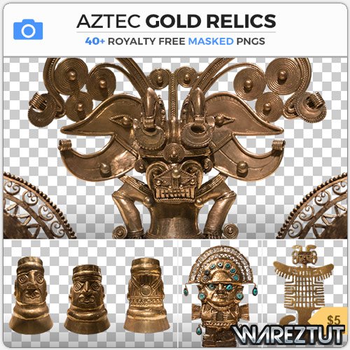 PHOTOBASH - AZTEC GOLD RELICS (PNG)