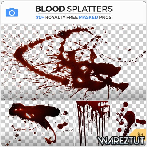 PHOTOBASH - BLOOD SPLATTERS (PNG, CSH)