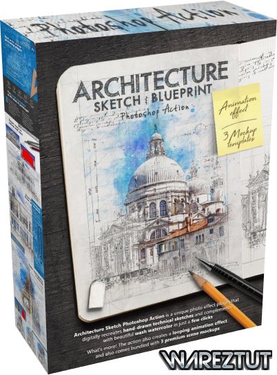 GraphicRiver - Animated Architecture Sketch and Blueprint Photoshop Action