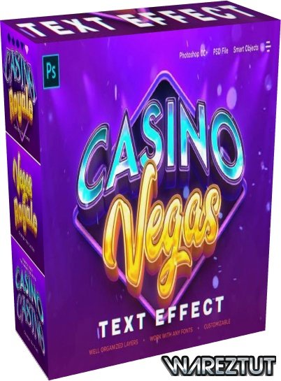 Realistic Casino Logo Style 3D Text Effects (PSD)