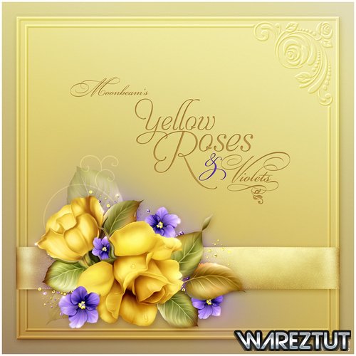 Renderosity - Moonbeam/#039;s Yellow Roses / Violets
