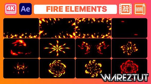 Fire Elements And Backgrounds | After Effects - Project & Script (Videohive)