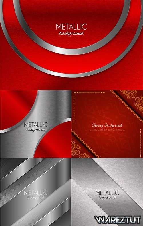 Red and Silver - Vector Backgrounds