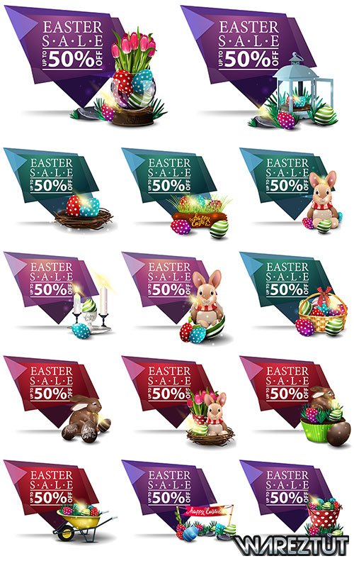 Vector icons in Easter