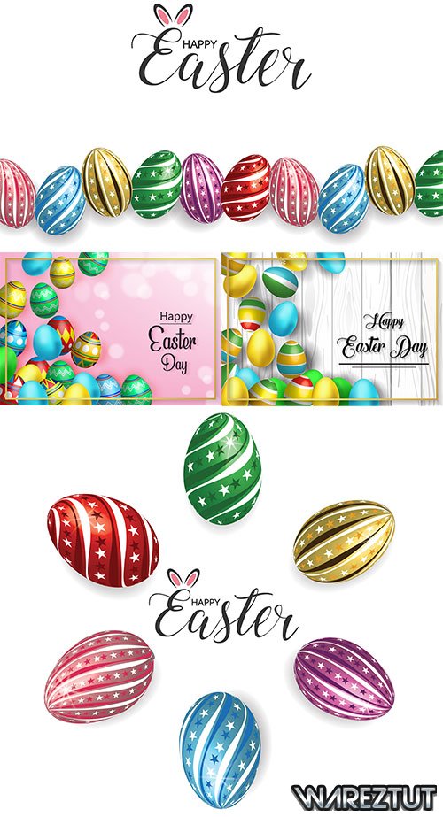 Vector backgrounds for Easter