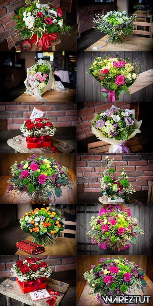 Bouquets of exceptional beauty - Raster clipart