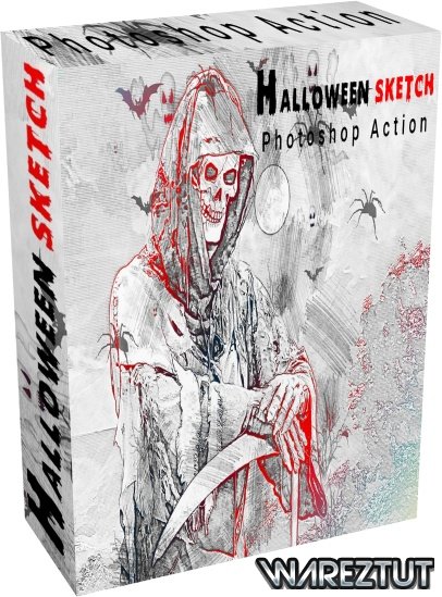 Creative Market - Halloween Sketch Photoshop Action