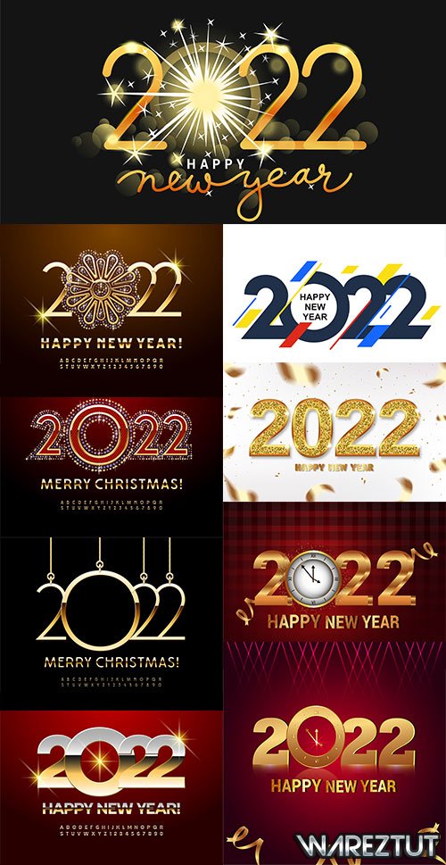 Vector backgrounds for congratulations with the year 2022 - 2